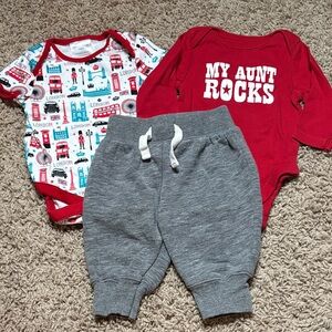 Old Navy Red and Gray Kids Matching Set